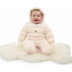 Pearnight Kız Bebek Astranot Tulum Kar Tulumu Kozmonot - Krem - 6-9 M