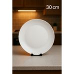 PEARSTORE 30CM Oval Yuvarlak Servis Tabağı Polikarbon, Tatlı Sunum Tabağı, 1 ADET Beyaz
