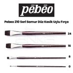 Pebeo 210 Seri Samur Düz Kesik Uçlu Fırça