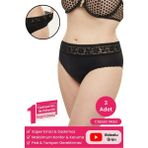 Peddon Classic Maxi 3'lü Fırsat Paketi Süper Emici Ultra Hijyenik Yıkanabilir Sızdırmaz Regl Külodu 3 Adet - 2XL - Siyah