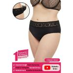 Peddon Süper Emici Classic Maxi Regl Külodu Ultra Hijyenik Yıkanabilir Sızdırmaz Sıvı Geçirmez Adet Külodu - 2XL - Siyah