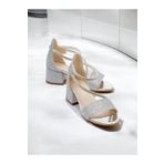 pediashoes KIZ ÇOCUK GÜMÜŞ RENK TAŞLI RAHAT TOPUKLU ANNE-KIZ KOMBİN ŞIK ABİYE AYAKKABI