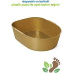 Pedikür Ayak Leğeni - Dayanıklı Enjeksiyon Plastik - Gold Renk
