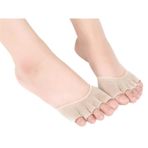 PEDIMEND Kadın Görünmez Yoga Gym Kaymaz Toe Çorap | Yoga Yarım Kavrama Beş Parmak Çorap | Ayak Bakımı, 3pair - 6 adet, Tek Beden