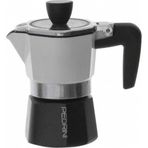 Pedrini Siyah Beyaz Şeffaf Kapaklı 3 Cups Moka Pot