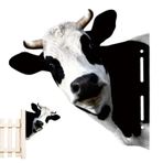 Peeking Animal Garden Decor | Çim Dekoru Komik Bakan Sığır Heykeli - Yaratıcı Dış Mekan Metal Bahçe Dekorasyonu, Çiftlik, Duvarlar, Çitler için Modern Sanat Eserleri Ev Dekoru