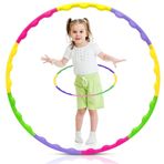 Peelanmall Çıkarılabilir tasarım hula hoop çemberi yetişkinler yeni başlayanlar için kolay taşınır hula hoop çocuklar yetişkinler veya 4 yaşından büyük çocuklar için ağırlıklı oyun ve antrenman, spor, fitness ve