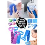 Peeling Fırçası Gaggani Jeli Unisex Lekeleri Çıkartan Duş Banyo Sırt Kesesi Tutacaklı Banyo Lif