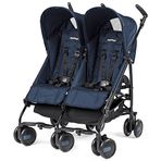 Peg Perego Pliko mini Twin Geo çift sandalye, Buggy katlanabilir Mavi