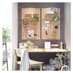 Pegboard Duvar Düzenleyici Panelleri, Dekoratif Duvar Kanca Rafı, Peg Board Kombinasyon Kiti, Ev/El Sanatları Odası için Modüler Ekran Organizasyon Depolama (24x31)