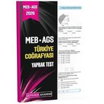 Pegem 2026 Meb-Ags Türkiye Coğrafyası Yaprak Test Pegem Akademi Yayınları