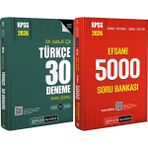 Pegem Akademi Yayıncılık 2026 Kpss Efsane 5000 Tamamı Çözümlü Soru Bankası - 2026 Kpss Türkçe 30 Deneme Çözümlü
