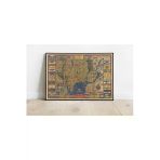 Pegziz Amerika New Haven 1928 Haritası Sanatsal Duvar Dekorasyon Poster 60X90cm.