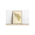 Pegziz Ispanya Rioja 1933 Şehir Planı Haritası Sanatsal Duvar Dekorasyon Poster 60X90cm.