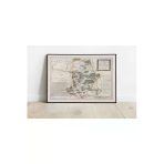 Pegziz Ispanya Toro 1782 Şehir Planı Haritası Sanatsal Duvar Dekorasyon Poster 60X90cm.