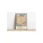 Pegziz Ohio Eyaleti 1933 Haritası Sanatsal Duvar Dekorasyon Poster 60X90cm.