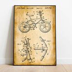 Pegziz pgzzNM1237 Dekoratif Sanatsal BMX Bisiklet Patent Posteri 50x70cm.
