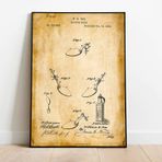 Pegziz pgzzNM1332 Dekoratif Sanatasal İlaç Kaşığı Patent Posteri 60x90cm.
