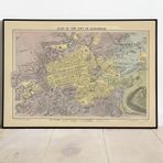 Pegziz pgzzNM139 İskoçya Edinburgh 1883 Haritası Sanatsal Duvar Dekorasyon Poster 60x90cm.