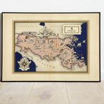 Pegziz pgzzNM142 İtalya Emilia-Romagna Bölgesi Haritası Sanatsal Duvar Dekorasyon Poster 60x90cm.