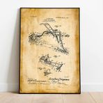 Pegziz pgzzNM1538 Dekoratif Sanatsal Pulluk Patent Posteri 50x70cm.