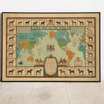 Pegziz pgzzNM161 Dünya At Türleri Haritası Sanatsal Duvar Dekorasyon Poster 60x90cm.