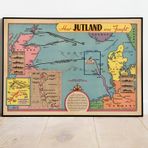 Pegziz pgzzNM2076 2. Dünya Savaşı Danimarka 1936 Haritası Sanatsal Duvar Dekorasyon Poster 60x90cm.