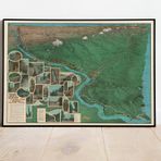 Pegziz pgzzNM2088 Amerika Kolumbiya Nehri Haritası Sanatsal Duvar Dekorasyon Poster 60x90cm.