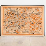 Pegziz pgzzNM2157 Hollywood Yıldızları Haritası Sanatsal Duvar Dekorasyon Poster 60x90cm.