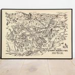 Pegziz pgzzNM2171 Amerika Yosemite Ulusal Parkı Haritası Sanatsal Duvar Dekorasyon Poster 60x90cm.