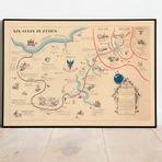 Pegziz pgzzNM2259 2. Dünya Savaşı Askeri Haritası Sanatsal Duvar Dekorasyon Poster 60x90cm.
