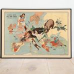 Pegziz pgzzNM2274 Avrupa 1. Dünya Savaşı 1914 Propaganda Haritası Sanatsal Duvar Dekorasyon Poster 60x90cm.