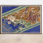 Pegziz pgzzNM2396 Chicago Haritası Sanatsal Duvar Dekorasyon Poster 60x90cm.