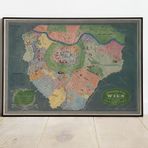 Pegziz pgzzNM2463 Avusturya Viyana Haritası Sanatsal Duvar Dekorasyon Poster 60x90cm.