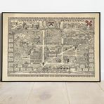 Pegziz pgzzNM2466 Pensilvanya Haritası Sanatsal Duvar Dekorasyon Poster 60x90cm.