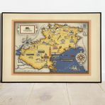 Pegziz pgzzNM2478 İtalya Veneto Bölgesi 1939 Haritası Sanatsal Duvar Dekorasyon Poster 60x90cm.