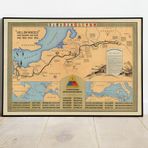 Pegziz pgzzNM2482 2. Dünya Savaşı Avrupa Kıtası Haritası Sanatsal Duvar Dekorasyon Poster 60x90cm.