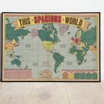 Pegziz pgzzNM2573 Dünya İnsan Irkları Haritası Sanatsal Duvar Dekorasyon Poster 60x90cm.