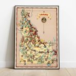 Pegziz pgzzNM2617 Amerika idaho Haritası Sanatsal Duvar Dekorasyon Poster 60x90cm.