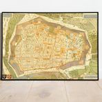 Pegziz pgzzNM2726 Viyana Haritası Sanatsal Duvar Dekorasyon Poster 60x90cm.