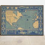 Pegziz pgzzNM2755 Dünya Havacılık Tarihi Haritası Sanatsal Duvar Dekorasyon Poster 60x90cm.
