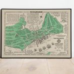 Pegziz pgzzNM2897 Portland Şehir Planı Haritası Sanatsal Duvar Dekorasyon Poster 60x90cm.