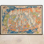 Pegziz pgzzNM2938 Manhattan 1938 Şehir Planı Haritası Sanatsal Duvar Dekorasyon Poster 60x90cm.