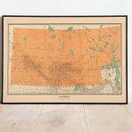 Pegziz pgzzNM2953 Kanada Saskatchewan 1903 Eyaleti Haritası Sanatsal Duvar Dekorasyon Poster 60x90cm.