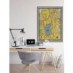 Pegziz pgzzNM3028 Amerika Nevada Eyaleti 1947 Haritası Sanatsal Duvar Dekorasyon Poster 60x90cm.