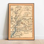 Pegziz pgzzNM3186 Pensilvanya 1932 Haritası Sanatsal Duvar Dekorasyon Poster 60x90cm.
