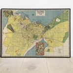 Pegziz pgzzNM3199 Estonya Tallinn Haritası Sanatsal Duvar Dekorasyon Poster 60x90cm.
