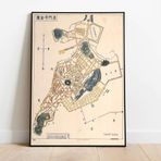 Pegziz pgzzNM3210 Makao Haritası Sanatsal Duvar Dekorasyon Poster 60x90cm.