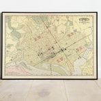 Pegziz pgzzNM3212 Amerika Washington Haritası Sanatsal Duvar Dekorasyon Poster 60x90cm.
