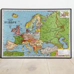 Pegziz pgzzNM3257 Avrupa Haritası Sanatsal Duvar Dekorasyon Poster 60x90cm.